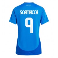 Italien Gianluca Scamacca #9 Fußballbekleidung Heimtrikot Damen EM 2024 Kurzarm